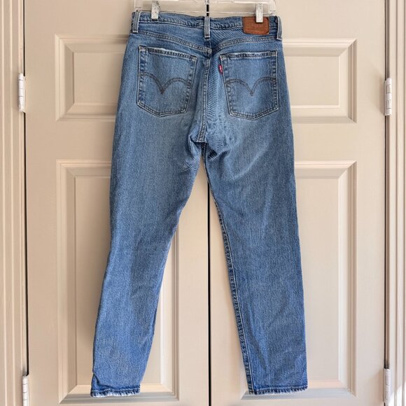 Levis Straight Cropped Wedgie Jeans - Medium Wash - Picture 4 of 6